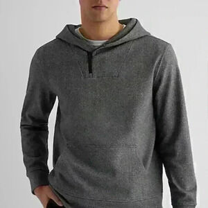 Express Hoodie Gray Size L Herringbone 1/4 Zip Style #05329111